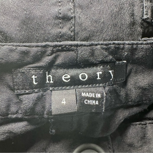 Theory Black Hannon Cargo Trousers Size 4 - Picture 9 of 11